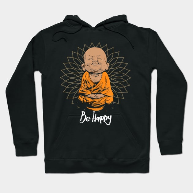 Happy Zen little baby Buddha Hoodie by JaydeMargulies